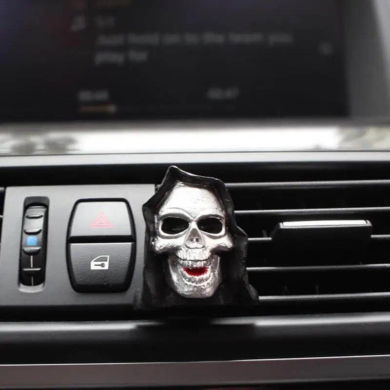 Skull Car Air Freshener Cute Auto Air Perfume Diffuser Clips Skull