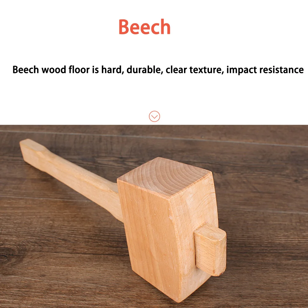 Quality Solid Beech Wood Hammer 84/100/130mm Carpenter Wooden Carving Mallet Beat Hand Tools For Woodworking 5