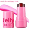 Jelly Cheek Blush Cheek Lip Tint Long Lasting Moisturized Blusher Sticker Lip Gloss 4 Colors Facial Contour Rouge Makeup 5