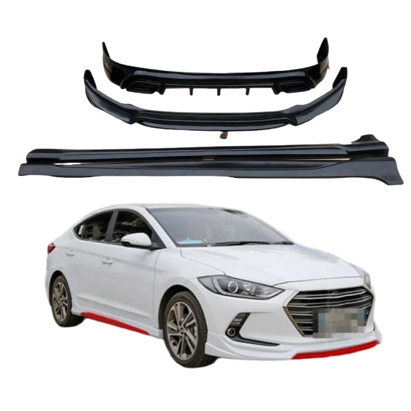 

Wide Body Kit For Hyundai Elantra 2016 2017 2018 ,the Pp Auto Body Systems includes Front Bumper Lip,Rear Bumper Lip,Side Skirt