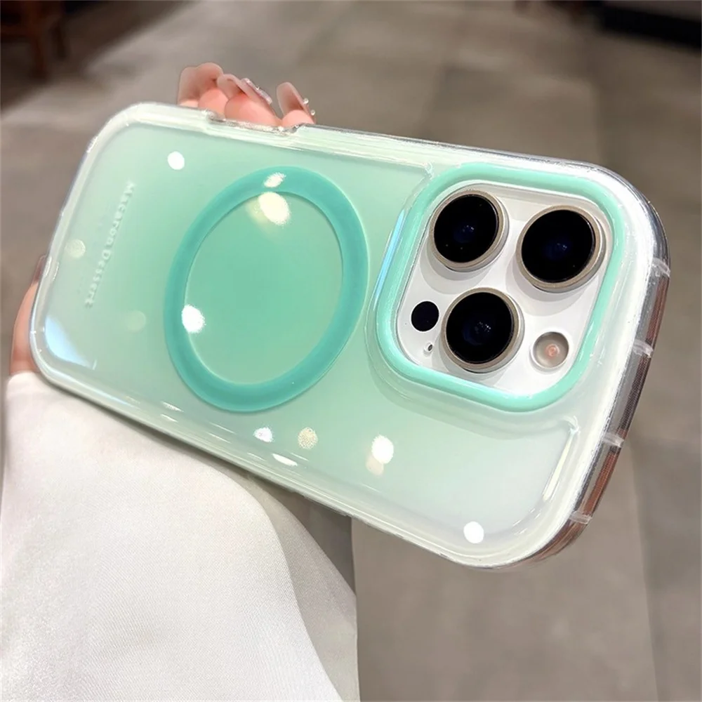 Magsafe Magnetic Gradient Glossy Phone Case with Wireless Charging Capability