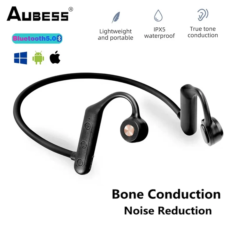 Wireless Bluetooth compatible Headphones Surround Sound Bone Conduction