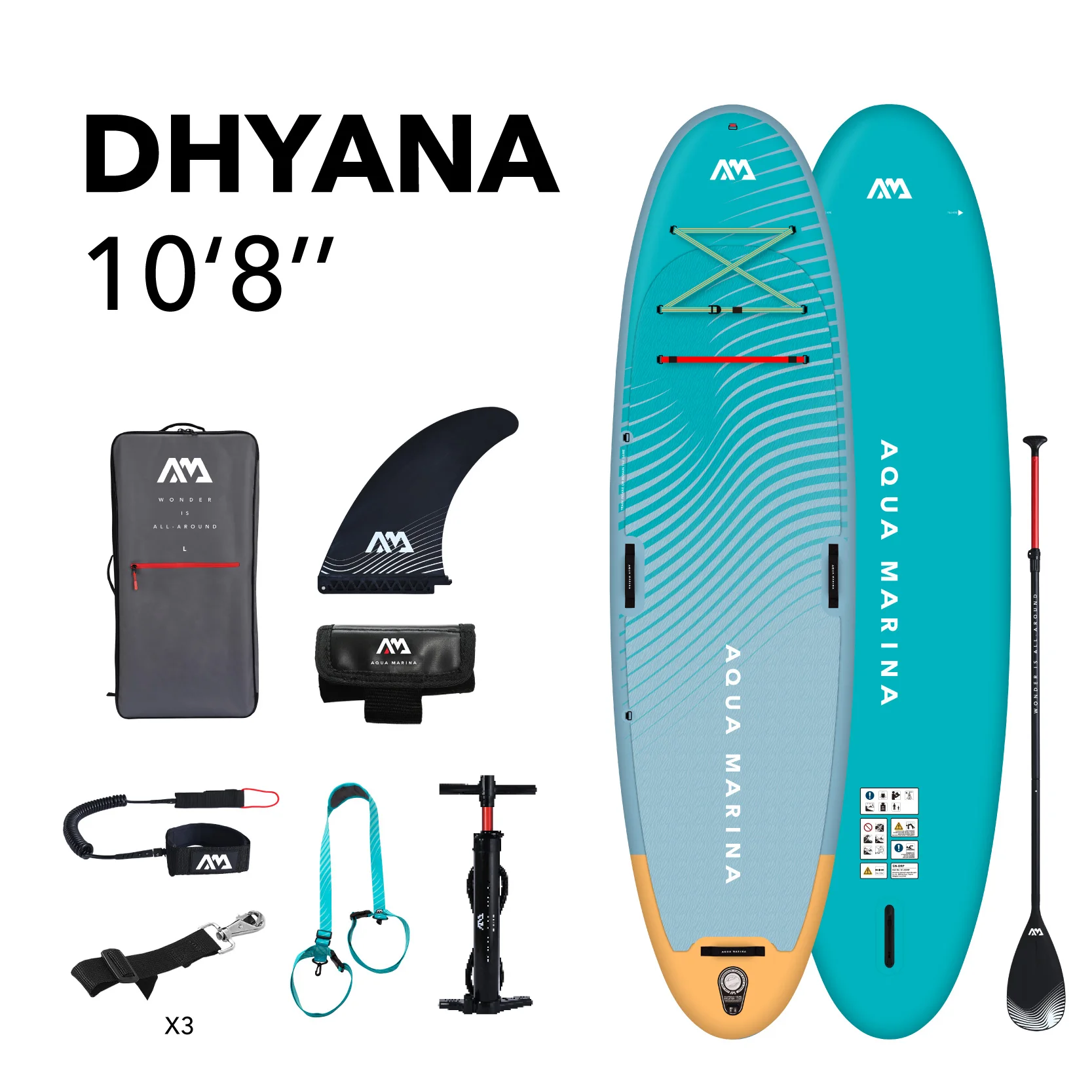 New Yoga Board 336*91*12Cm Aqua Marina Dhyana Sup Stand Up Paddle Board Yoga Tavola Da Surf Tavola Da Surf Water Muslimate Equipment
