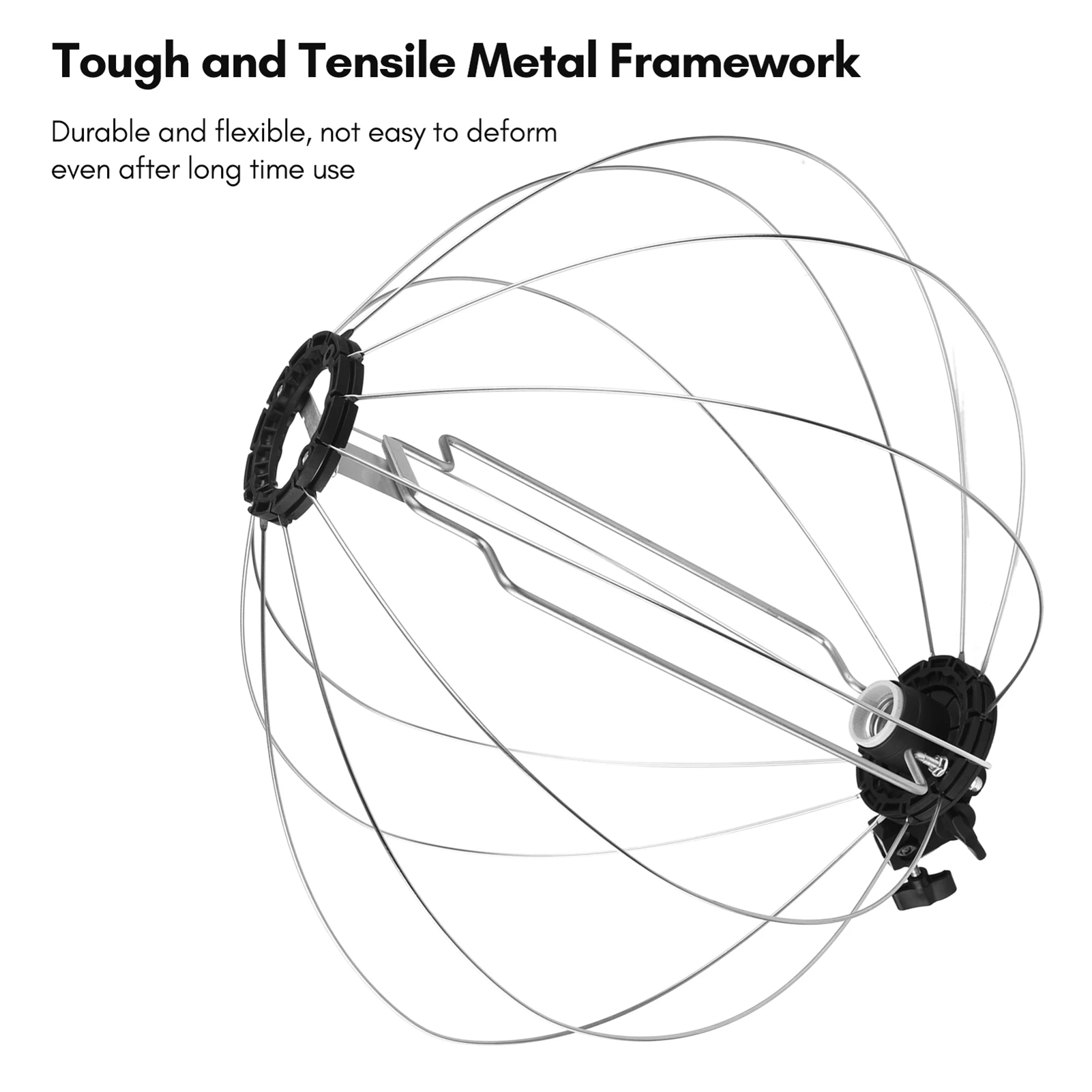 50cm/19.7in 랜턴 소프트박스 구형 접이식 소프트 박스 E27 소켓이 있는 빠른 설치형 라이브 스트리밍 액세서리용 휴대용 가방