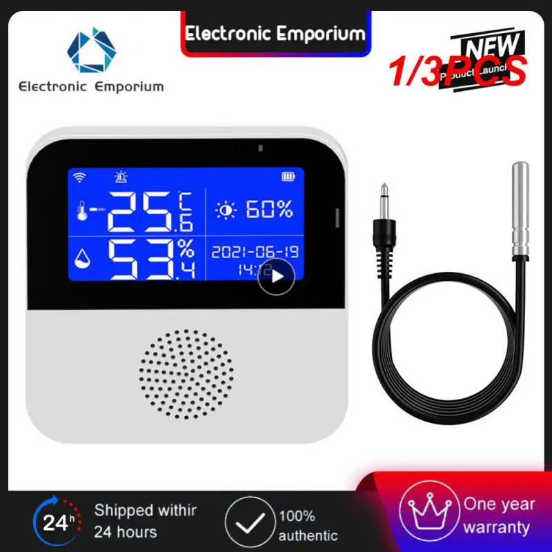 

1/3PCS Tuya WiFi Temperature Humidity Sensor LCD Display Smart Life Remote Monitor Indoor Thermometer Hygrometer Meter Support