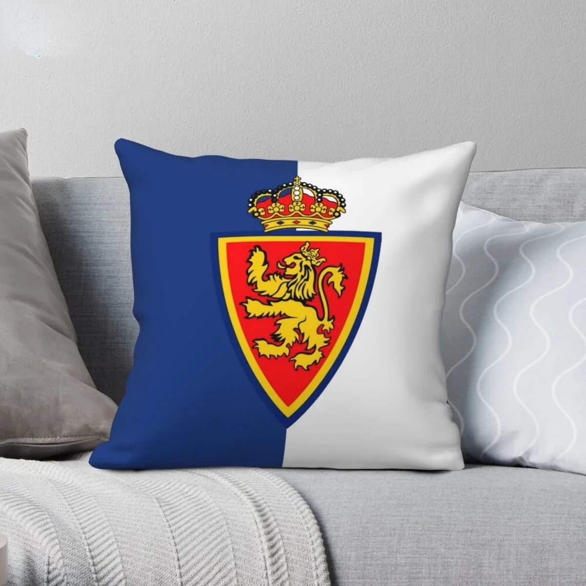 

Real Zaragoza Shield Square Pillowcase Creative Zip Decor Throw Pillow Case Room Cushion Cover