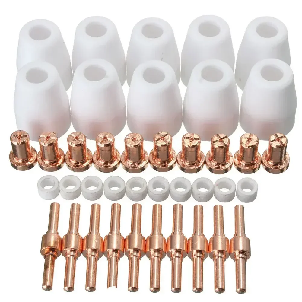 40/65/85Pcs Air Plasma Cutting Tips For LG-40 PT-31 Cutter Consumables CUT-40 CUT-50D Swirling Rings Electrode Shield Cups 5