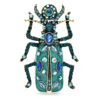 Wuli&baby Big Enamel Beetle Brooches For Women Unisex 4-color Rhinestone Lovely Insects Party Office Brooch Pins Gifts 2