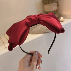 Trendy Star - Style Bowknot Hairband - Fashionable Sweet Large Bow Hair Accessory (E - 204 - red)