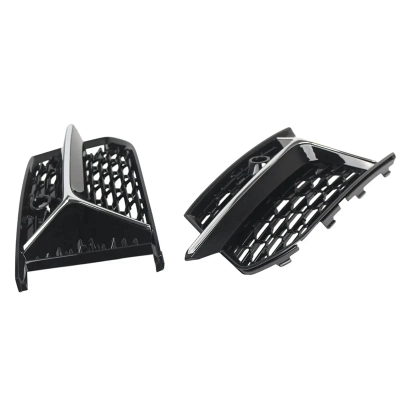 The Newfront Bumper Grille Cover For A6 C8 S-Line-Fog Light Bezel Grill Honeycomb Mesh Style 4K0807151A