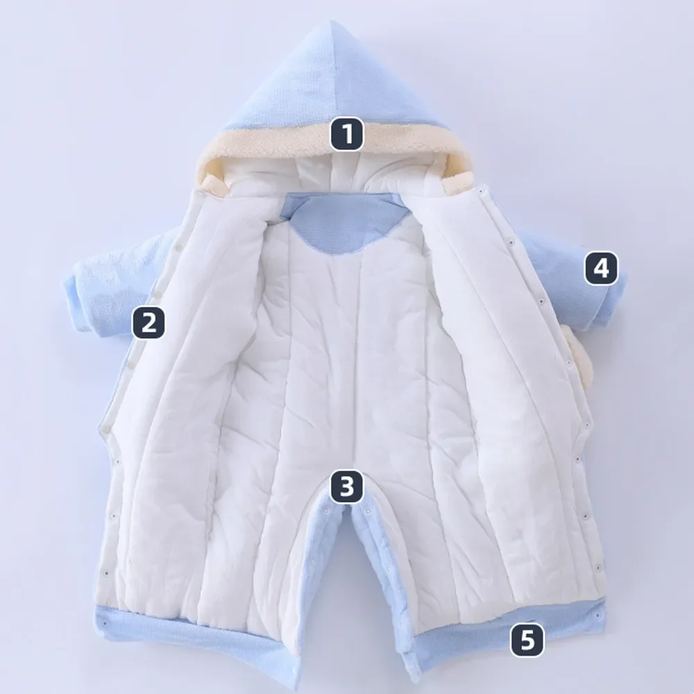 New Baby clothing Boy rompers Overalls Clothes Winter Girl Garment Thicken Warm Cotton Outerwear coat jacket kids Snow suit Wear