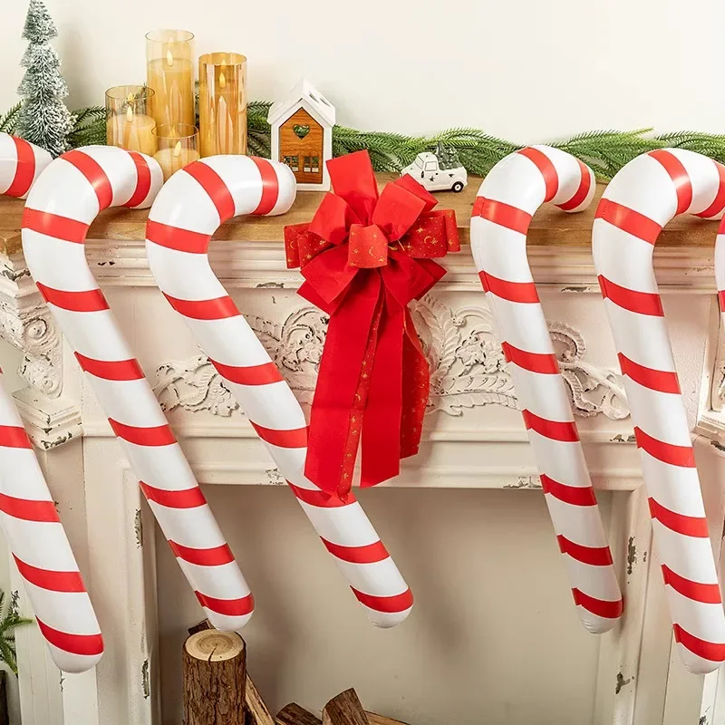 Christmas Inflatable Candy Canes Red Green Balloons Christmas Holiday Indoor Outdoor Party House Yard Lawn Wedding Decor Balloon