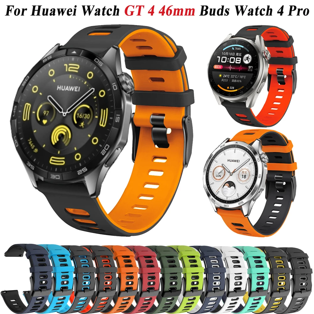 

Ремешок силиконовый для Huawei Watch GT 4 46 мм, спортивный сменный Браслет Для Huawei GT2 GT 3 Pro 42 43 46 мм, 22 мм