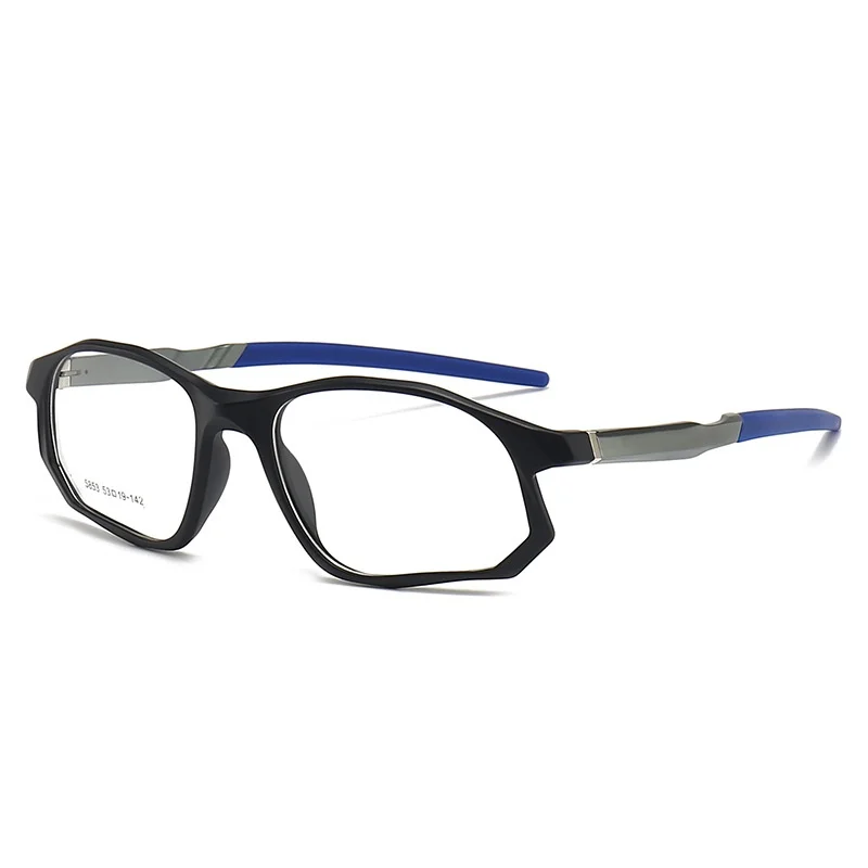 TR90 Glasses Frame Irregular Polygonal Men's Sports Glasses Frame New Cycling Anti-drop Optical Prescription Men's Glasses 5853