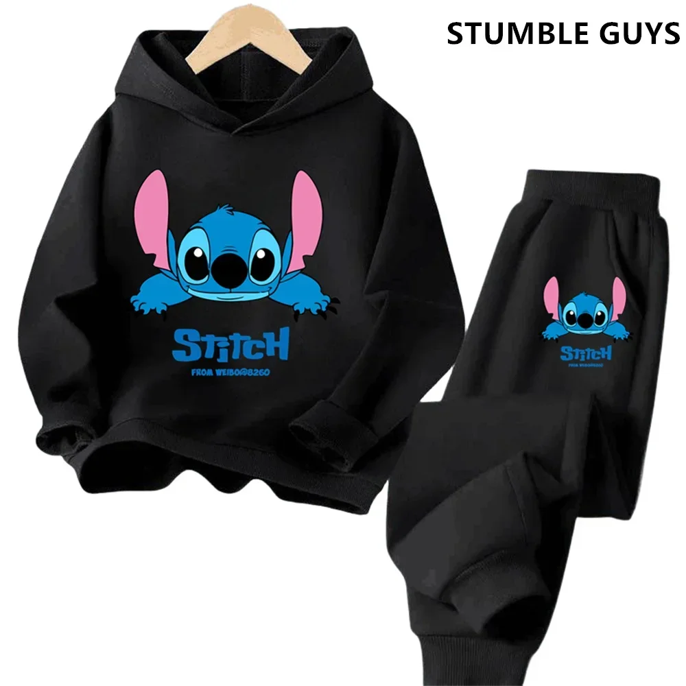 Disney Stitch Children's Street Fashion Sweater Boys Girls Tops Children's Sports Trucksuit Pullover Outdoor Sports Sonic Hoodie - Image 2