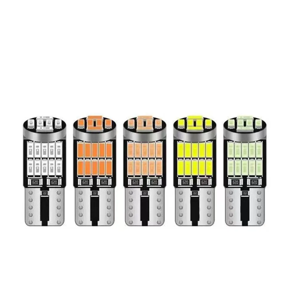 10PCS T10 W5W 194 501 Led Canbus No Error Car Interior Light 26 SMD 4014 Chip Pure White Instrument Lights Lamp Auto Bulb 12V