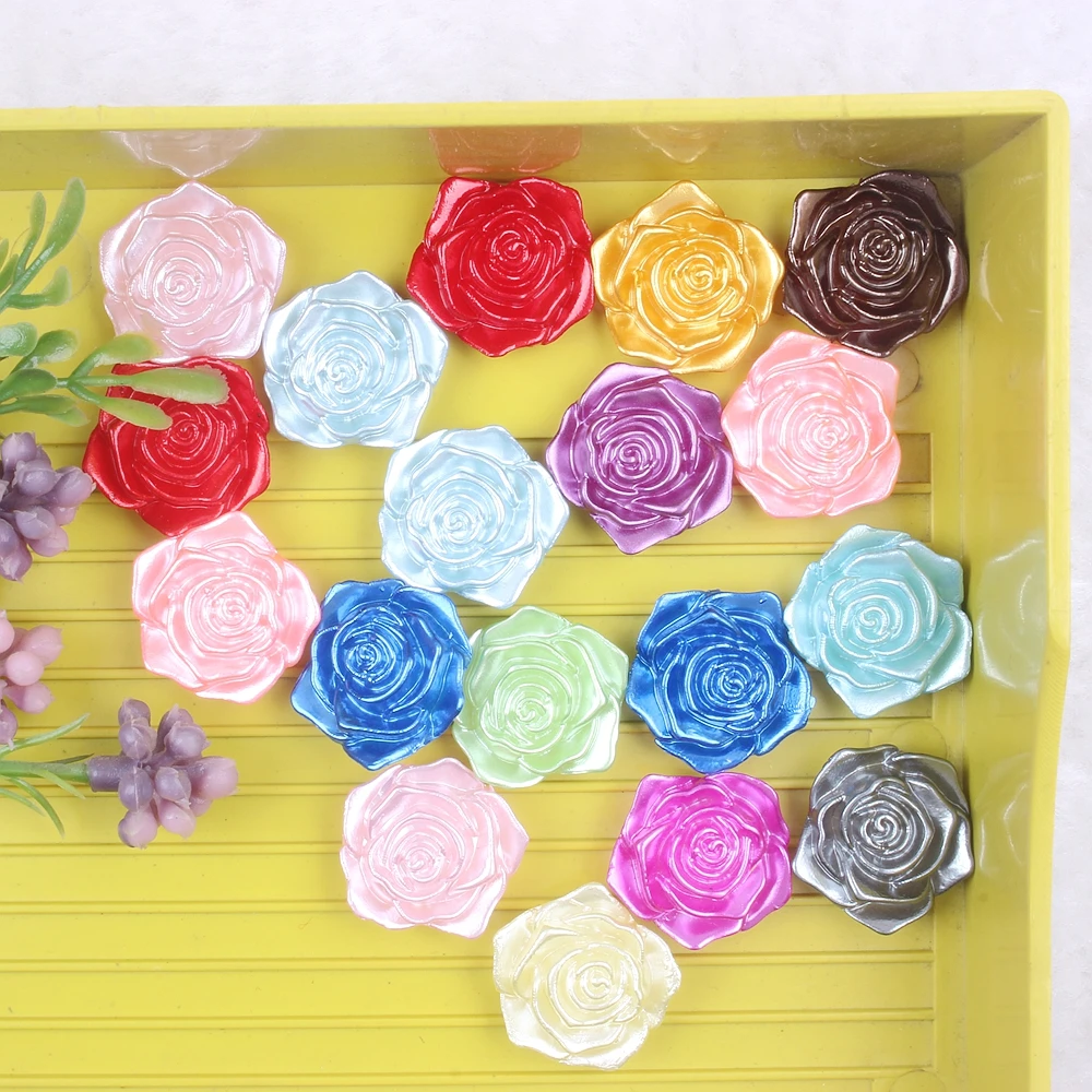 

18 мм, 200 шт., разноцветные искусственные бусины из АБС-пластика, плоские бусины, кабошон, имитация жемчуга, бусины для рукоделия, изготовление ювелирных изделий