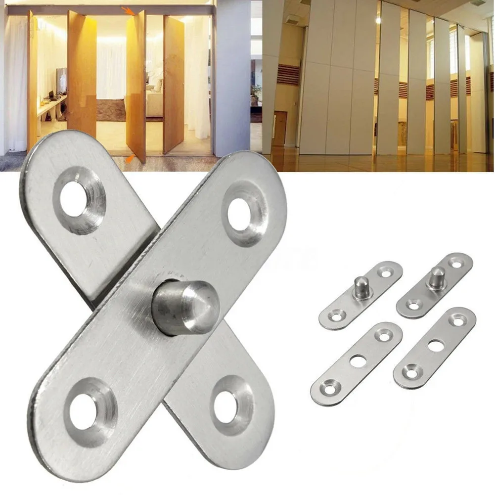 Hinge Rotating Home Internal Door Wooden Door Accessories Door Hardware Repair Set Silver Stainless Steel 2pcs