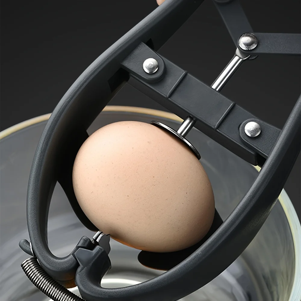 1pc Egg Cracker, Stainless Steel Egg Opener, Automatic Cracking Tool, Eggs Beater Tool, Handheld Opener, Easy Eggshell C