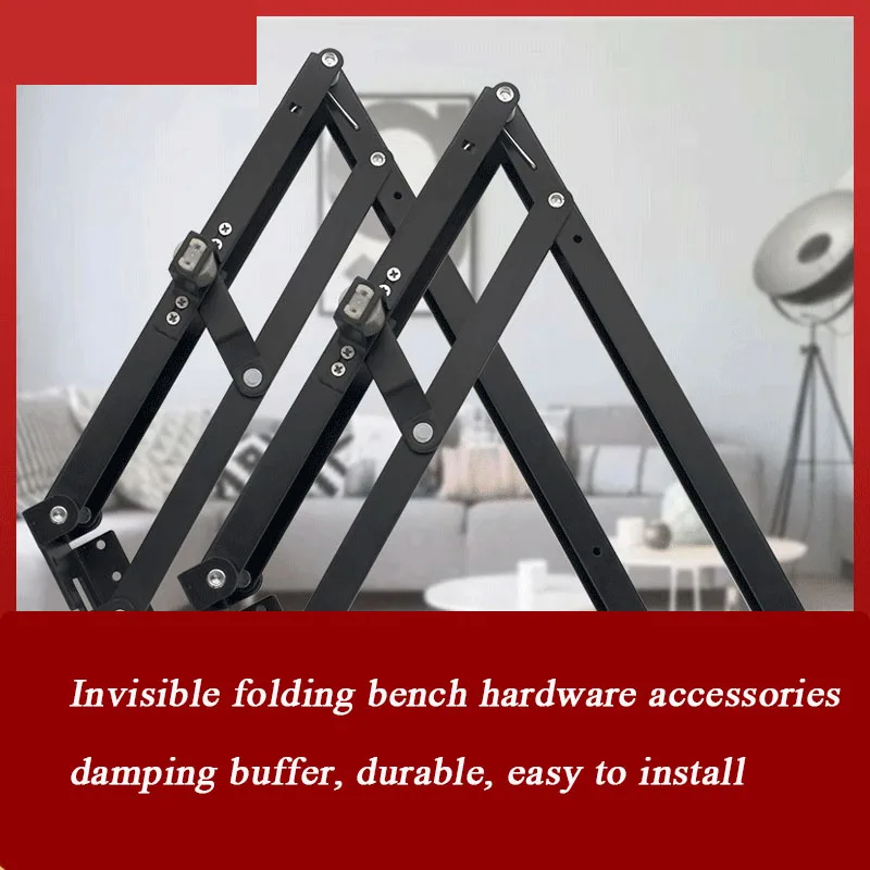 folding stool Invisible Silent Folding Stool Multifunctional Cold-Rolled Steel Super Load-bearing Plating Wall Mounted Folding Stool Hardware