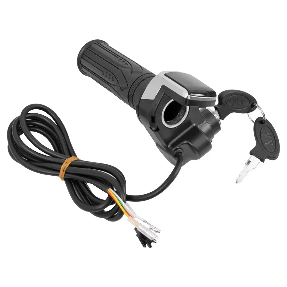 E-Bike Handlebar Throttle Grip with Lock and LED Power Display