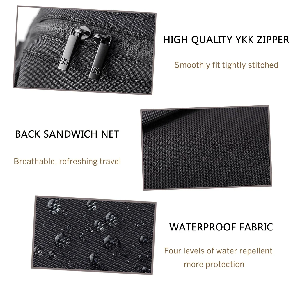 Original Xiaomi 90 Fun Multinational City Business Commuter Backpack Waterproof Male Backpack for Student Bag For Teenager 2