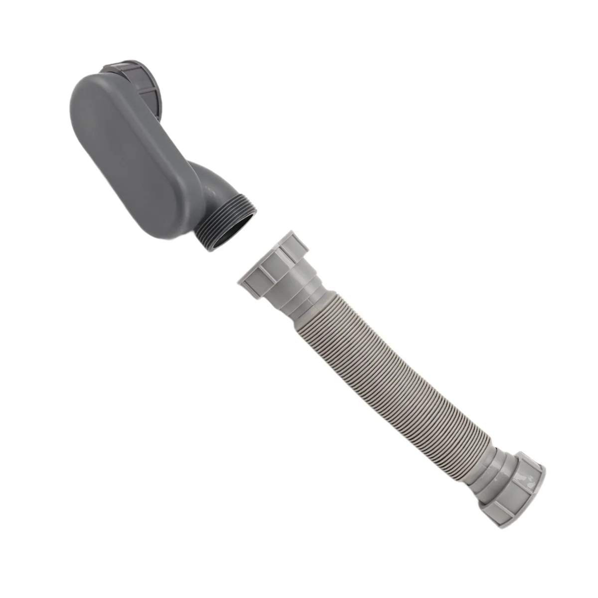 N84R 로우 프로파일 1 1/2 P 트랩 플렉시블 욕조 샤워 배수관 플랫 P 트랩 독립형 욕조 배수구 (욕조 배수용)