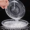Round Fruit Trays Acrylic Clear Snack Plate Transparent Round Dessert Plate for Biscuits Snacks Desserts Candies Cakes 2