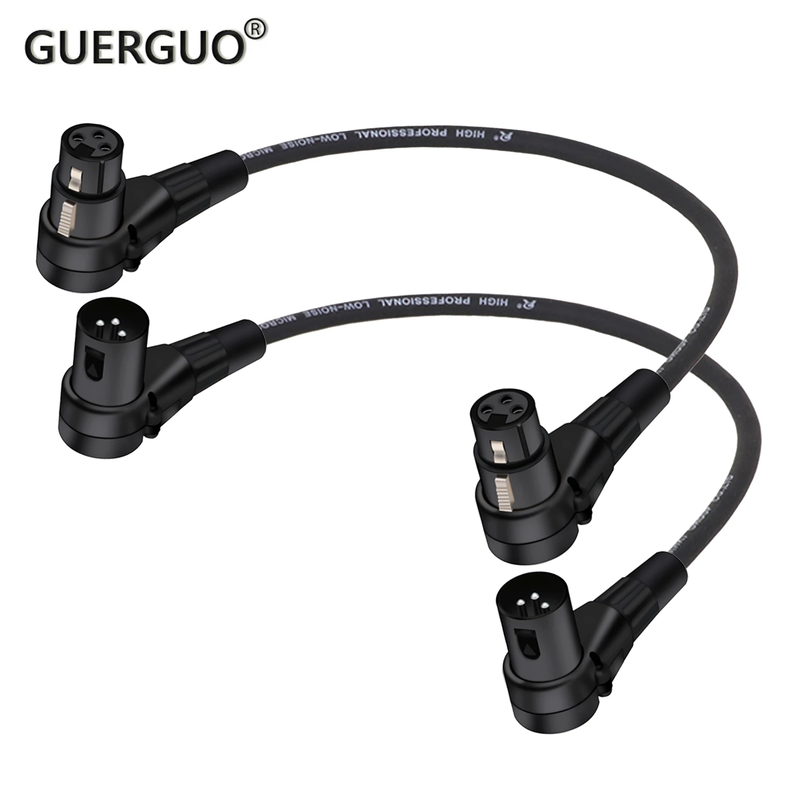 1 x rechtwinkliges XLR-Kabel, XLR-Mikrofonkabel, Stecker auf Stecker, Buchse auf Buchse, sauerstofffreies Kupfer (OFC), XLR-Mikrofonkabel, Lautsprecherkabel
