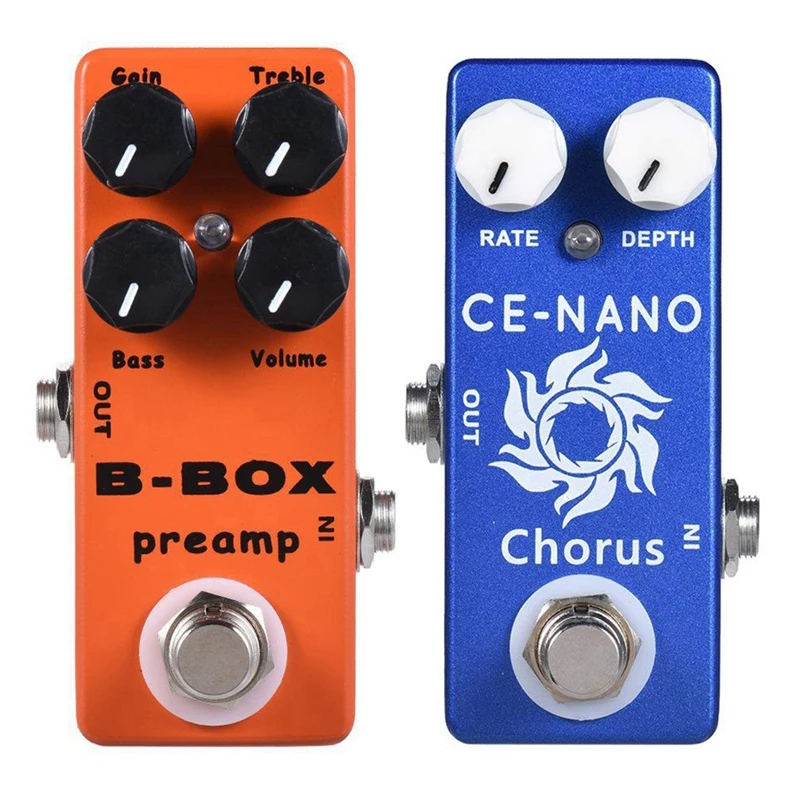 

2X MOSKY B-Box /CE-NANO Electric Guitar Preamp Overdrive Effect Pedal Full Metal Shell True Bypass