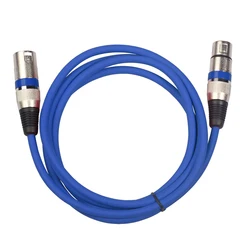 Premium Coloured XLR Cable with OFC Audio Shielding for Microphones and Amplifiers - Available in 3m, 5m, 10m Lengths (Blue)