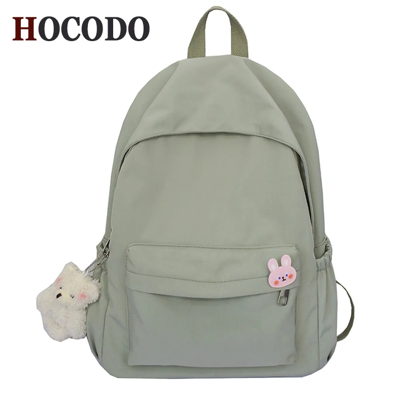HOCODO Casual Backpacks Women 2021 Solid Color Women Shoulder Bag