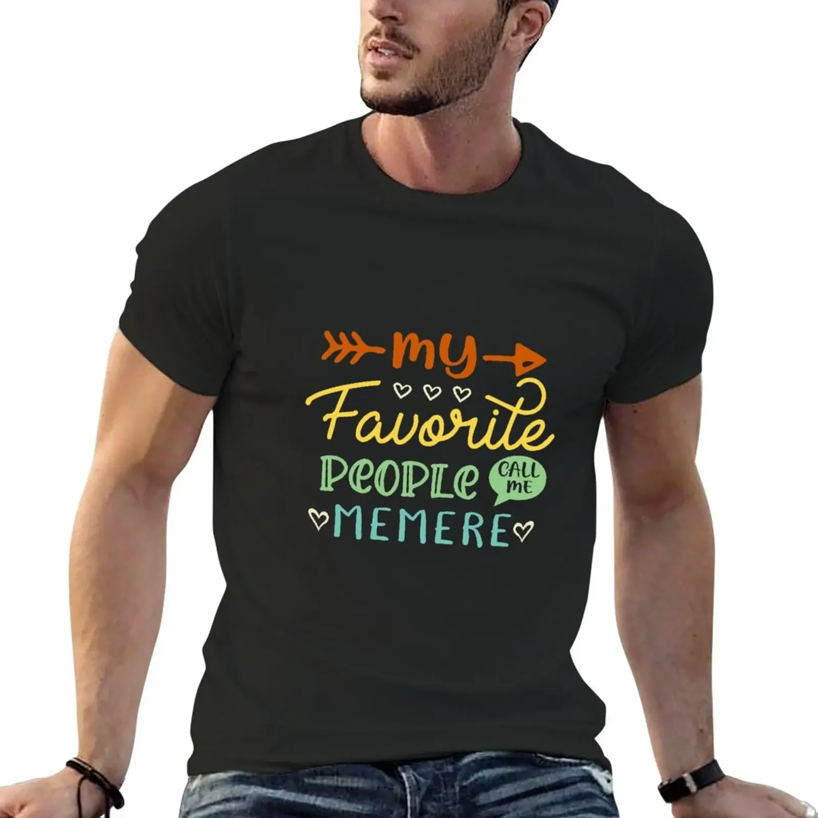 

Cool Grandma Gift My Favorite People Call Me Memere T-Shirt graphics big and tall t shirts for men