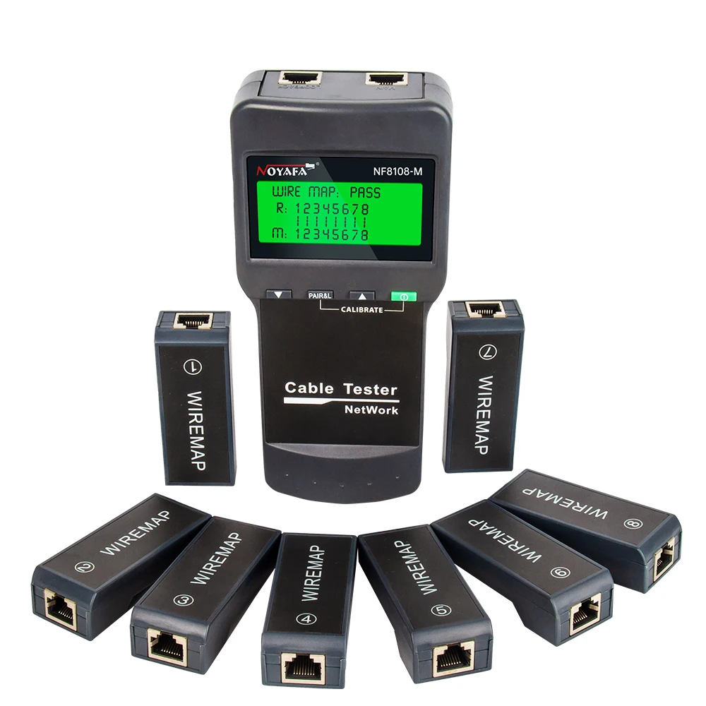 Noyafa Novo Nf8108m Testador de Cabo Rede Profissional Rj45 Testador Comprimento Medida Cabl Multifuncional Poe Ferramentas Rede