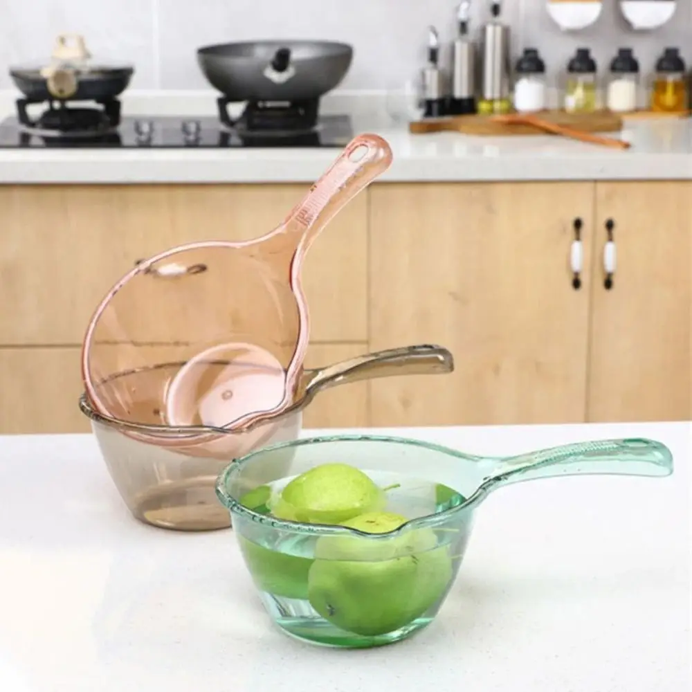 Transparent Water Ladle Big Water Dipper Thickened Anti-fall Bath Spoon Large Capacity Long Handle Shampooing Scoop