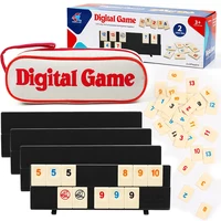 Rummy Cube Game with 4 Racks, 106 Rummy Cube Game Set with Portable Case, Rummy Tiles Travel Set for Family Classic Board Games 1