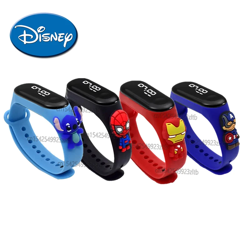Disney Stitch Kids Digital Watch Movie Spider-Man Hulk Orologio Per Bambini Sport Touch Electronic Led Waterproof Watchs Regalo Per Bambini