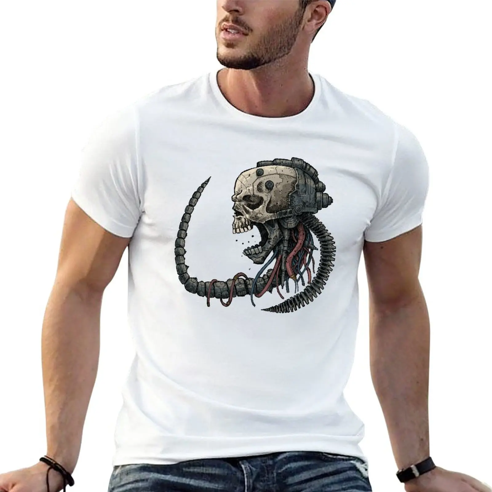 

ciberskull T-Shirt oversizeds quick-drying mens graphic t-shirts anime