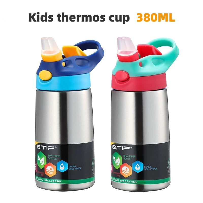 400ML Children Thermos Water Bottle Kids Thermos Mug Baby Duck Billed Straw  316 Stainless Steel Vacuum Flasks Tumbler Thermo Cup - AliExpress