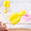 Yellow Sponge Nipple Brush Baby Milk Bottle Washing Tools 360° Rotating Cleaning Brush Infant Pacifier Brushes Nipples Cleaner 2