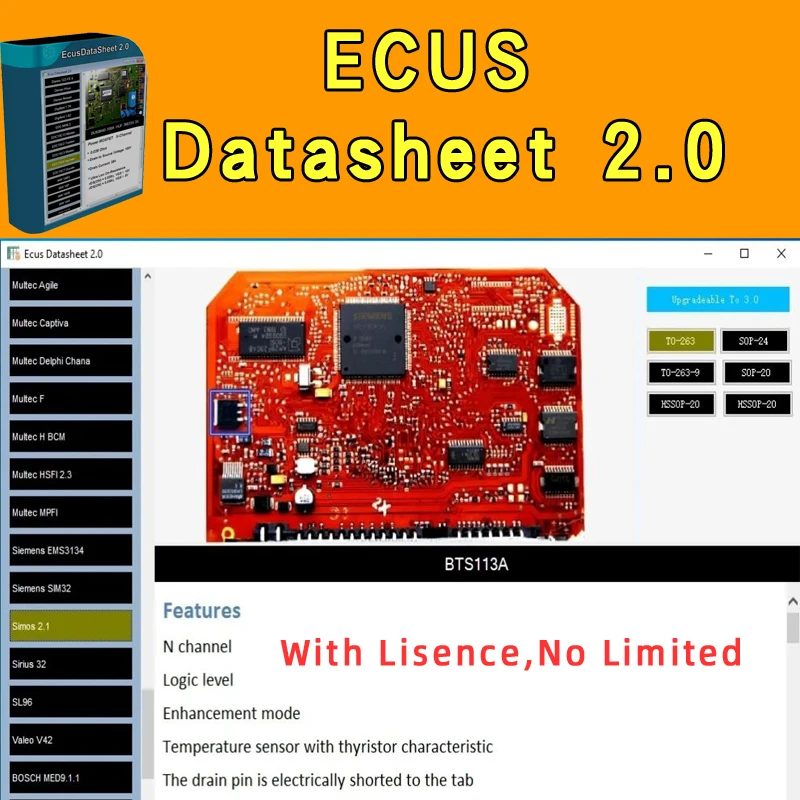 car ECU Repair software Ecus Datasheet V2.0  PCB Schematics with Electronic Components of Car ECUs