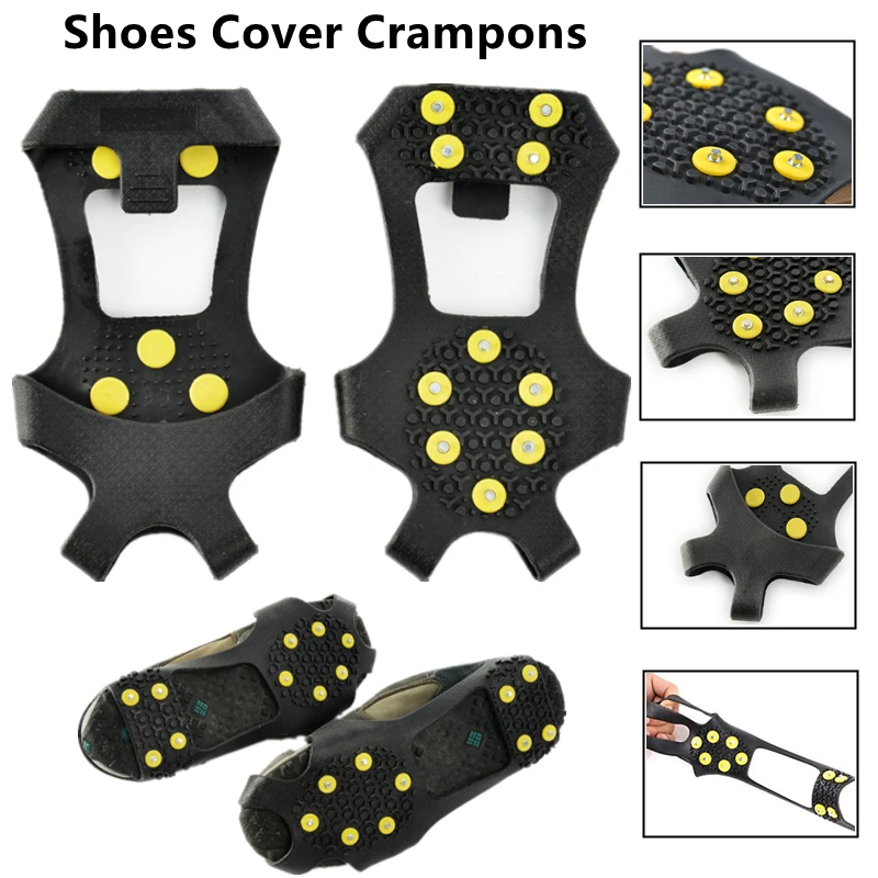 

Outdoor Crampones Ice Non-Slip Snow Shoe Spikes Grips Cleats Crampons Winter Climbing Safety Tool Anti Slip Shoes Cover
