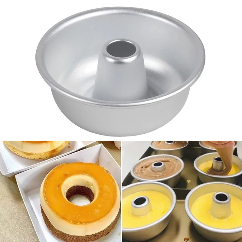 Cake Baking Tools Donuts Pan Mould DIY Chiffon Cake Molds Kitchen Bakery Baking Decoration Tin Ring Tools Bakeware Aluminum Alloy Material