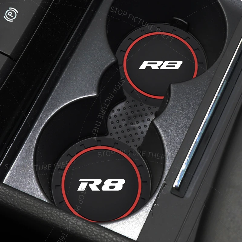 홀덴 클럽스포츠 R8 엠블럼 HSV 말루 GTS GTSR LSA LS3 자동차 코스터 방수 논슬립 고무 매트 워터컵 슬롯 2개/1세트