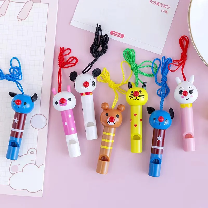 Mini multicolor wooden whistles kids birthday party favors decoration baby shower noise maker toys goody bags pinata gifts 20Pcs