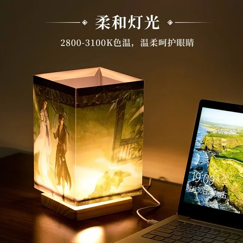

Anime Merch Mo Dao Zu Shi USB Nightlight LED Bedroom Decoration Table Lamp MDZS Wei Wuxian Lan Wangji Atmosphere Light