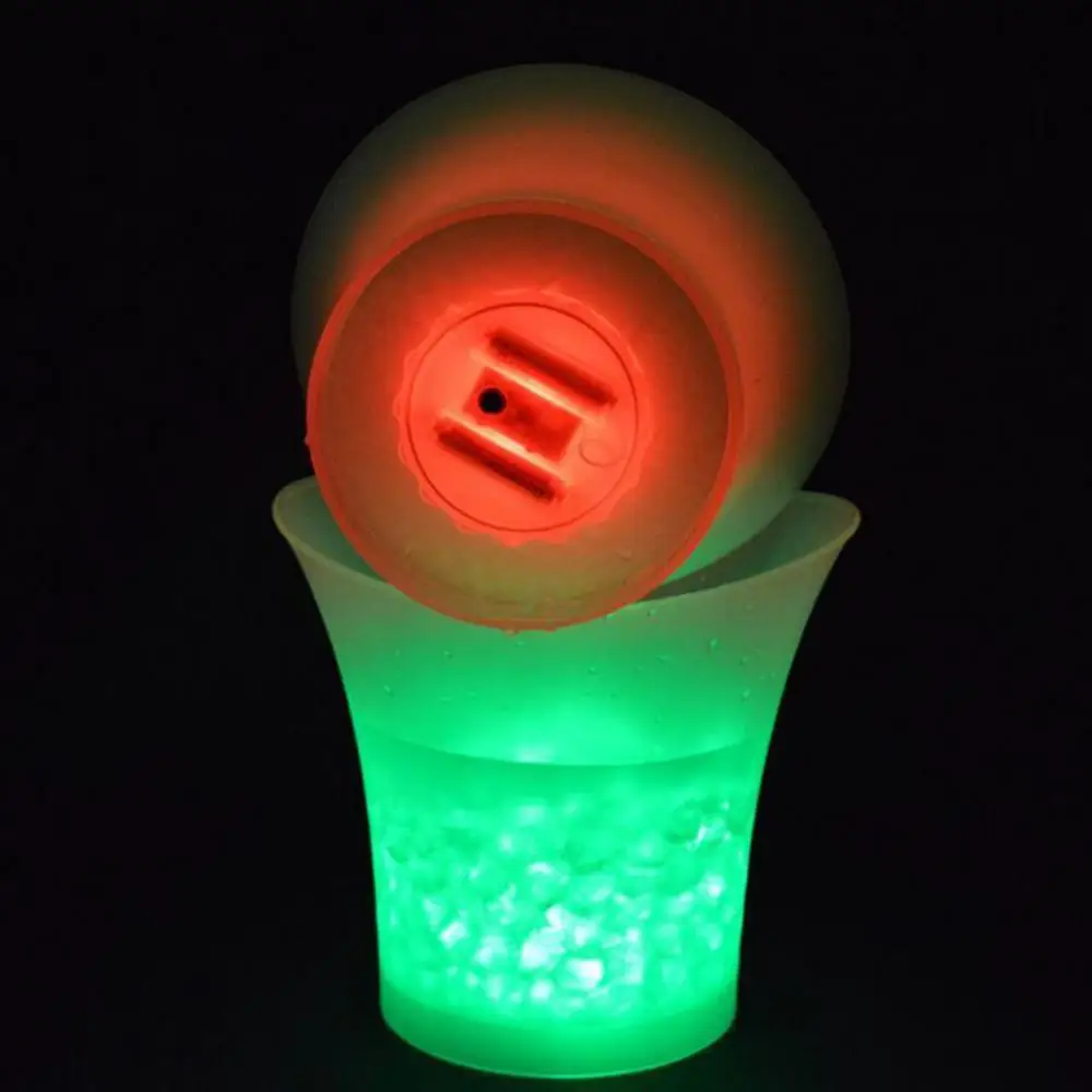 5L Ice Bucket 4 Color Waterproof Bar Nightclub Light Up Champagne Whiskey Beer Bucket Night Party Wine Champagne Beer Cooler