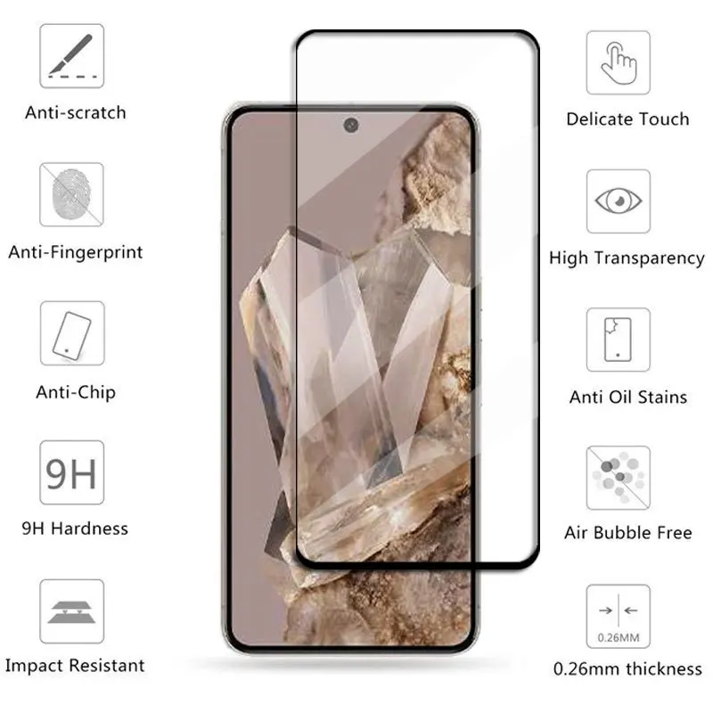 Google Pixel 8 Pro Tempered Glass Screen Protector 21