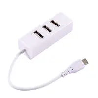 USB 2.0 Universal Micro USB 4 Ports OTG Hub Converter Charging Cable Adapter Extension Cable