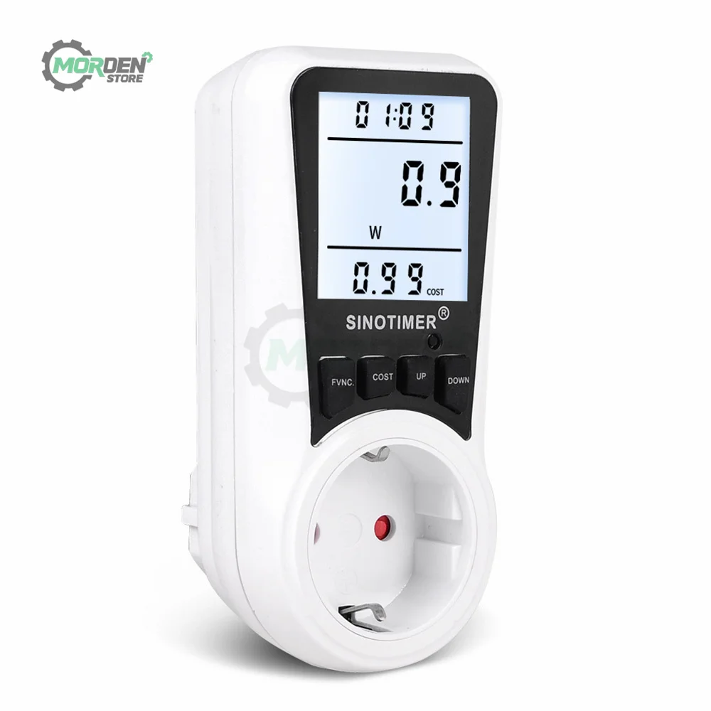 Electrical Usage Monitor Energy Power Consumption Wattmeter Plug-in Socket  Power Kilowatt Wattage Meter for Home Appliance Tool